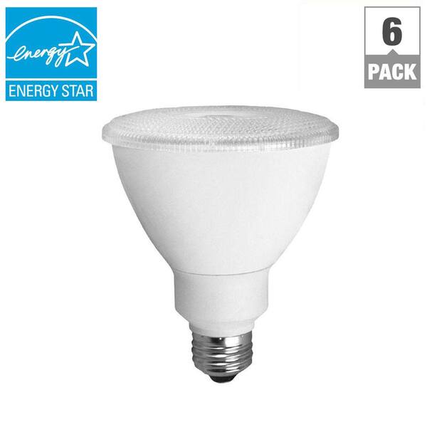 TCP 75W Equivalent Bright White (3000K) PAR30 Dimmable LED Flood Light Bulb (6-Pack)