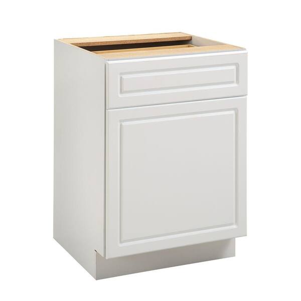 Heartland Cabinetry Heartland Ready to Assemble 24x34.5x24.3 in. Base Cabinet with 1 Door and 1 Drawer in White