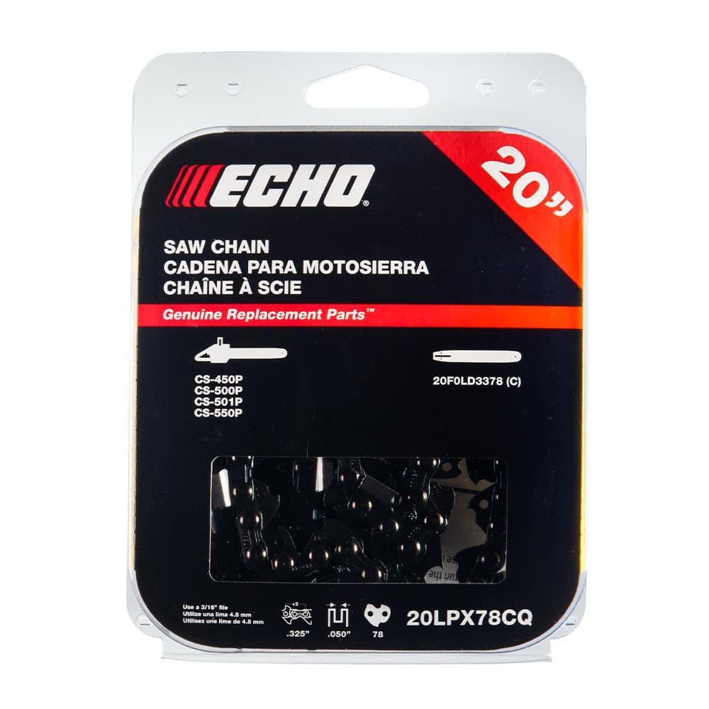 ECHO 20 in. Chisel Chainsaw Chain - 78 Link 20LPX78CQ - The Home Depot