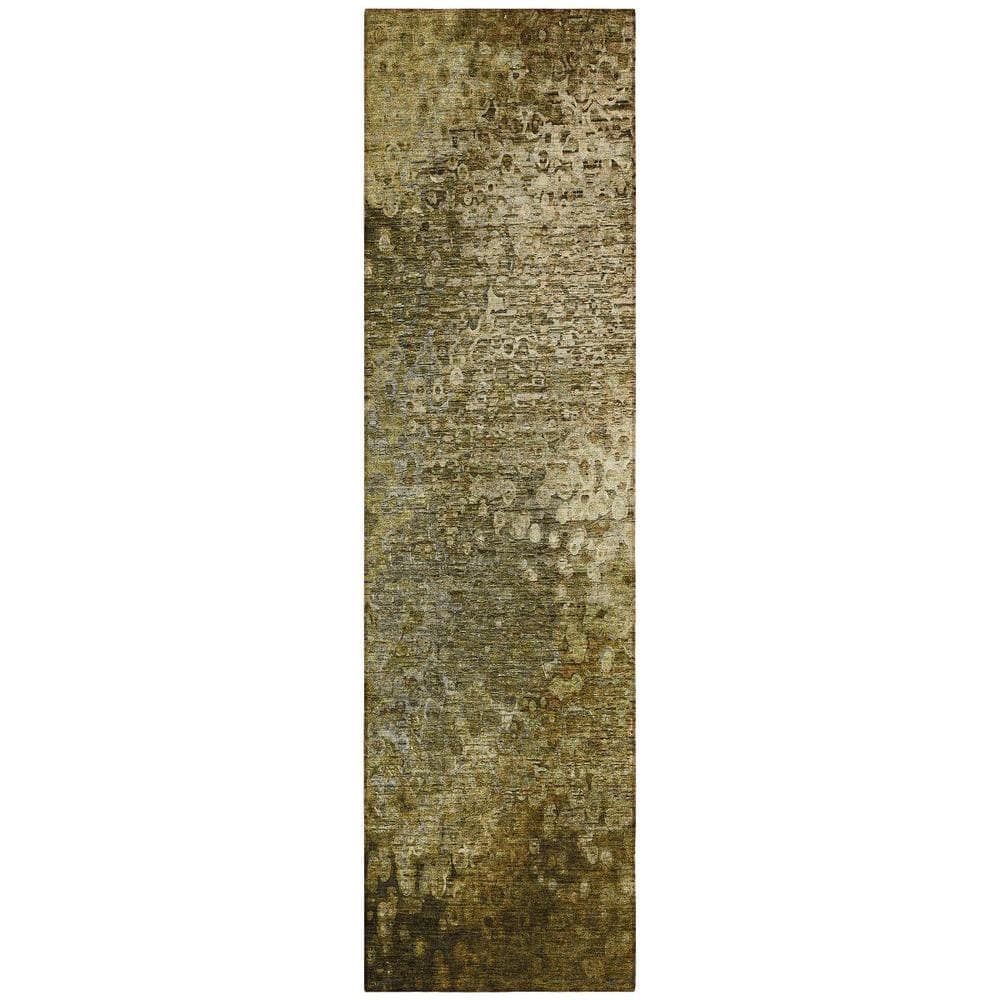 Brown 2 ft. x 8 ft. Woven Border Runner Indoor/Outdoor Area Rug price history on PriceWatchPro
