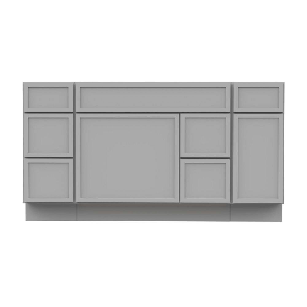 60 in. W x 21 in. D x 32.5 in. H Bath Vanity Cabinet without Top in Gray (Unassembled) price history on PriceWatchPro
