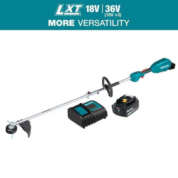 Makita LXT 18V Lithium-Ion Brushless Cordless Couple Shaft Power Head Kit w/13 in. String Trimmer Attachment (4.0Ah)