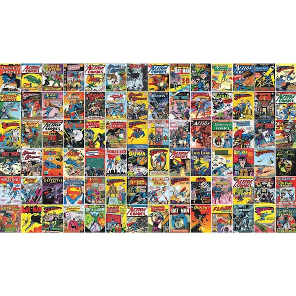 DC Comics Wall Mural - Vintage Comic Book Covers Wallpaper Mural