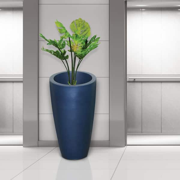 Mayne Modesto 42in Tall Planter - Neptune Blue Mayne Modesto 42in Tall Planter - Neptune Blue