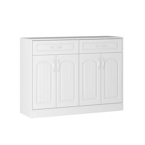 Fufu Gaga White In Height Wooden Elegant Storage Cabinet Console