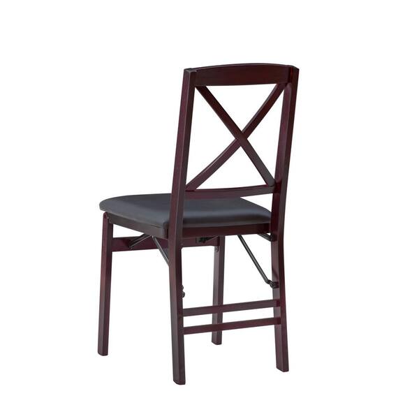 linon triena x back folding chair set of 2