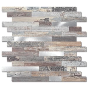 Marble Collection Light Wood 12 in. x 12 in. PVC Peel and Stick Tile (5 sq. ft./5-Sheets)