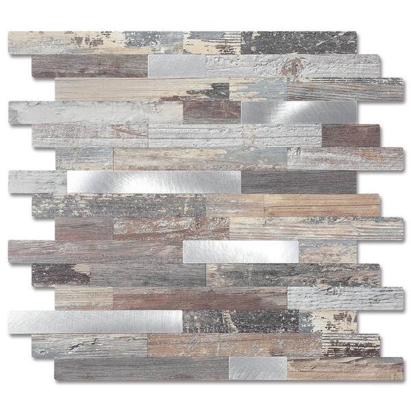 Yipscazo Marble Collection Light Wood 12 In X 12 In Pvc Peel And Stick Tile 5 Sq Ft5 3324