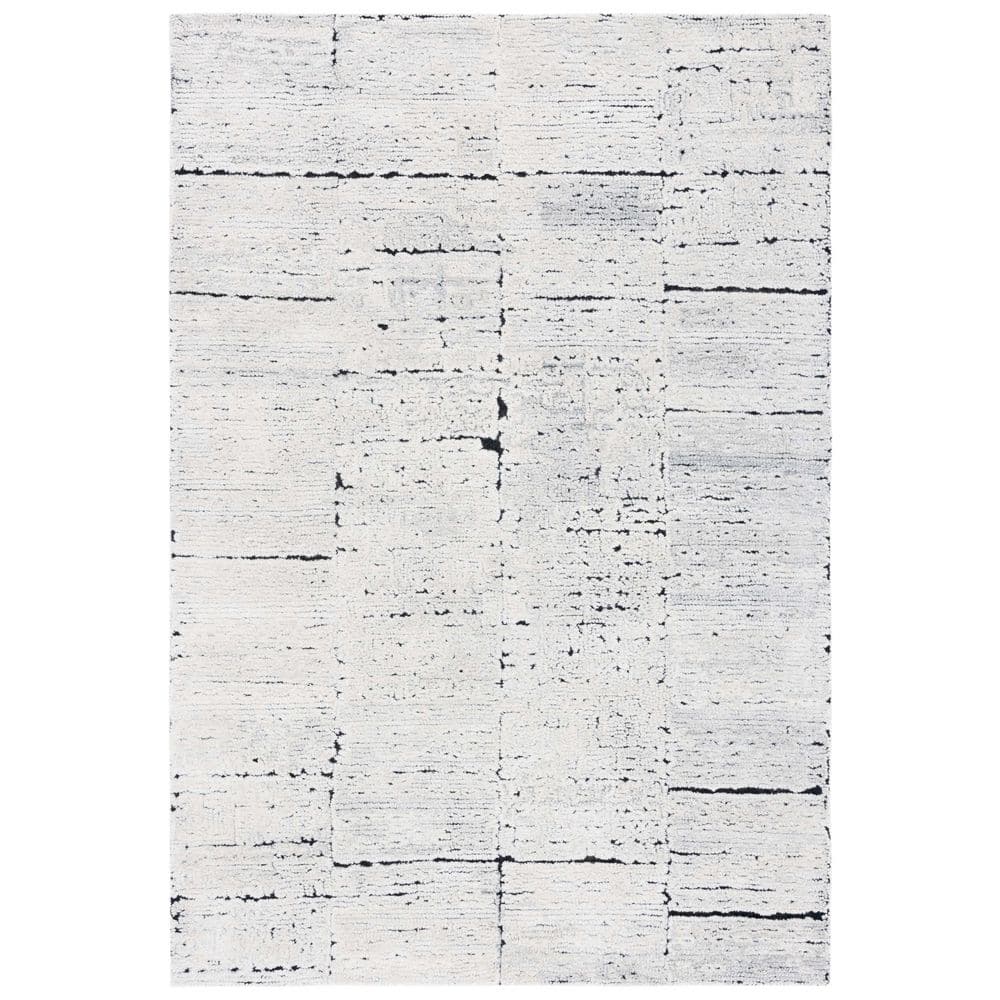 Kenya 4 ft. x 6 ft. Ivory/Black Distressed Abstract Area Rug price history on PriceWatchPro