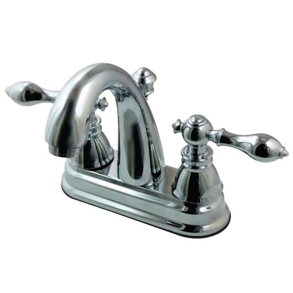 Kingston Brass American Classic 4 in. Centerset 2-Handle Bathroom Faucet in Chrome