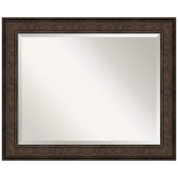 Amanti Art Ridge Bronze 33.5 in. H x 27.5 in. W Framed Wall Mirror