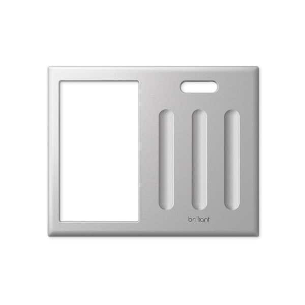 Brilliant Smart Home Control 3-Switch Panel Snap-On Frame in Gray