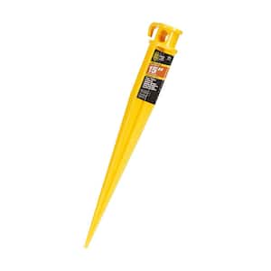 Tuffspike 15 in. Yellow PVC Anchor Spike (12-Pack)