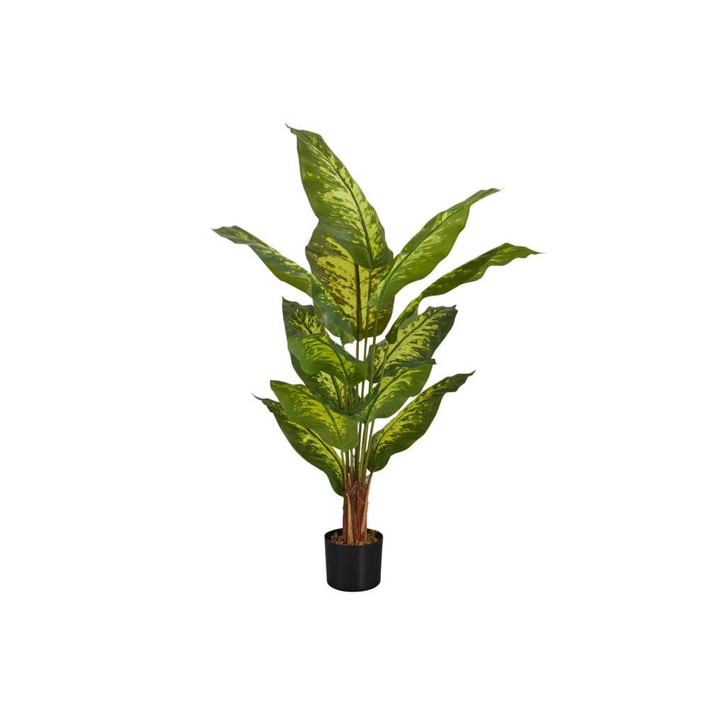 47.25 in. Green Artificial Evergreen in a Black Plastic Pot