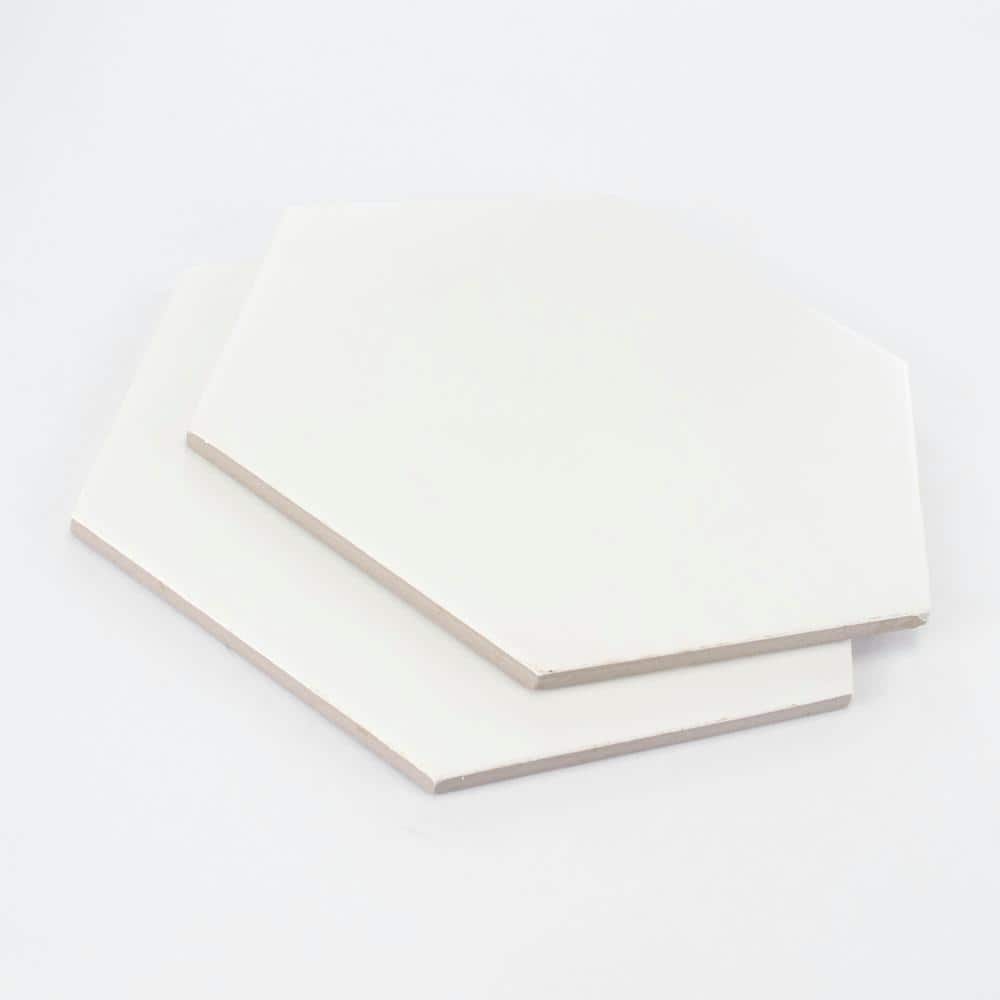 White Matte Hexagon Porcelain Tile for Indoor Use