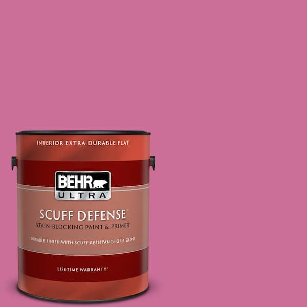 1 gal. #100B-7 Hot Pink Flat Low Odor Interior Paint & Primer