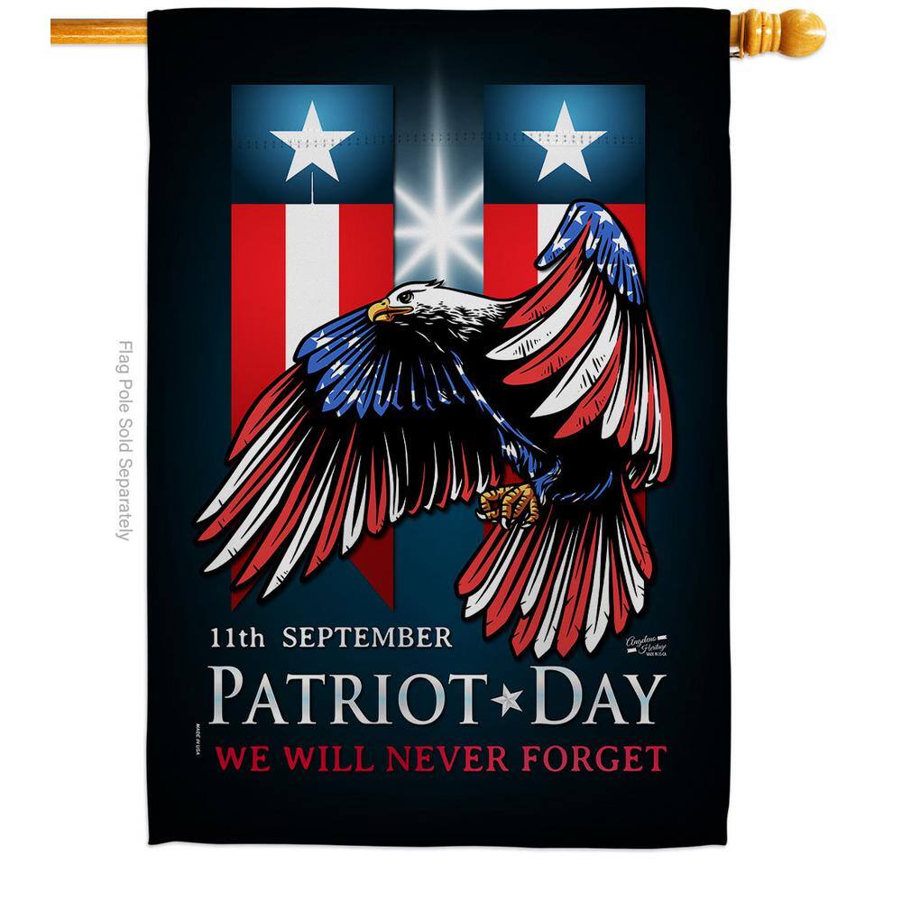 Angeleno Heritage MADE AND DESIGNED LOS ANGELES CALIFORNIA 28 in. x 40 in.  911 Patriot Day House Flag Double-Sided Readable Both Sides Patriotic  Patriot Day Decorative-HDH137289-BO - The Home Depot