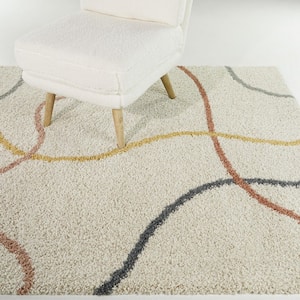 Emanuel Cream 5 ft. 3 in. x 7 ft. Abstract Area Rug
