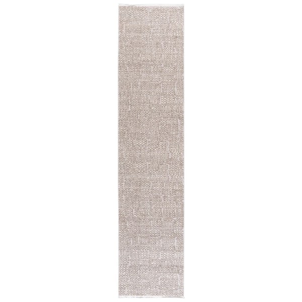 Palmer 2 x 10 Beige/Ivory Crosshatch Runner Rug