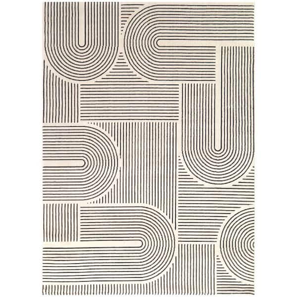 Allington Cream 5 ft. 3 in. x 7 ft. Abstract Area Rug