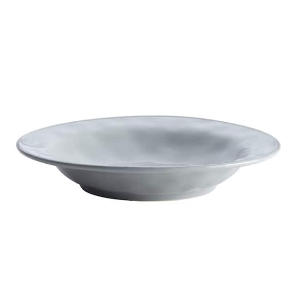 14 in. Sea Salt Gray Cucina Dinnerware Ceramic Round Serving Bowl