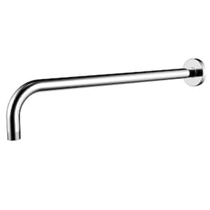 16 in. Wall-Mounted Rain Shower Arm and Flange in Polished Chrome