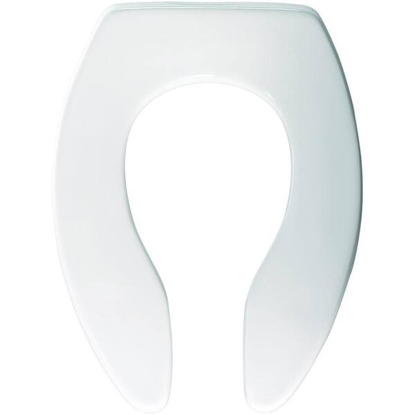 BEMIS Elongated Open Front Toilet Seat in White 95SSCT 000