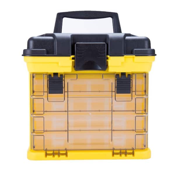 Stalwart Parts and Crafts Rack Style Yellow Tool Box with 4 Organizers  75-STO3182 - The Home Depot