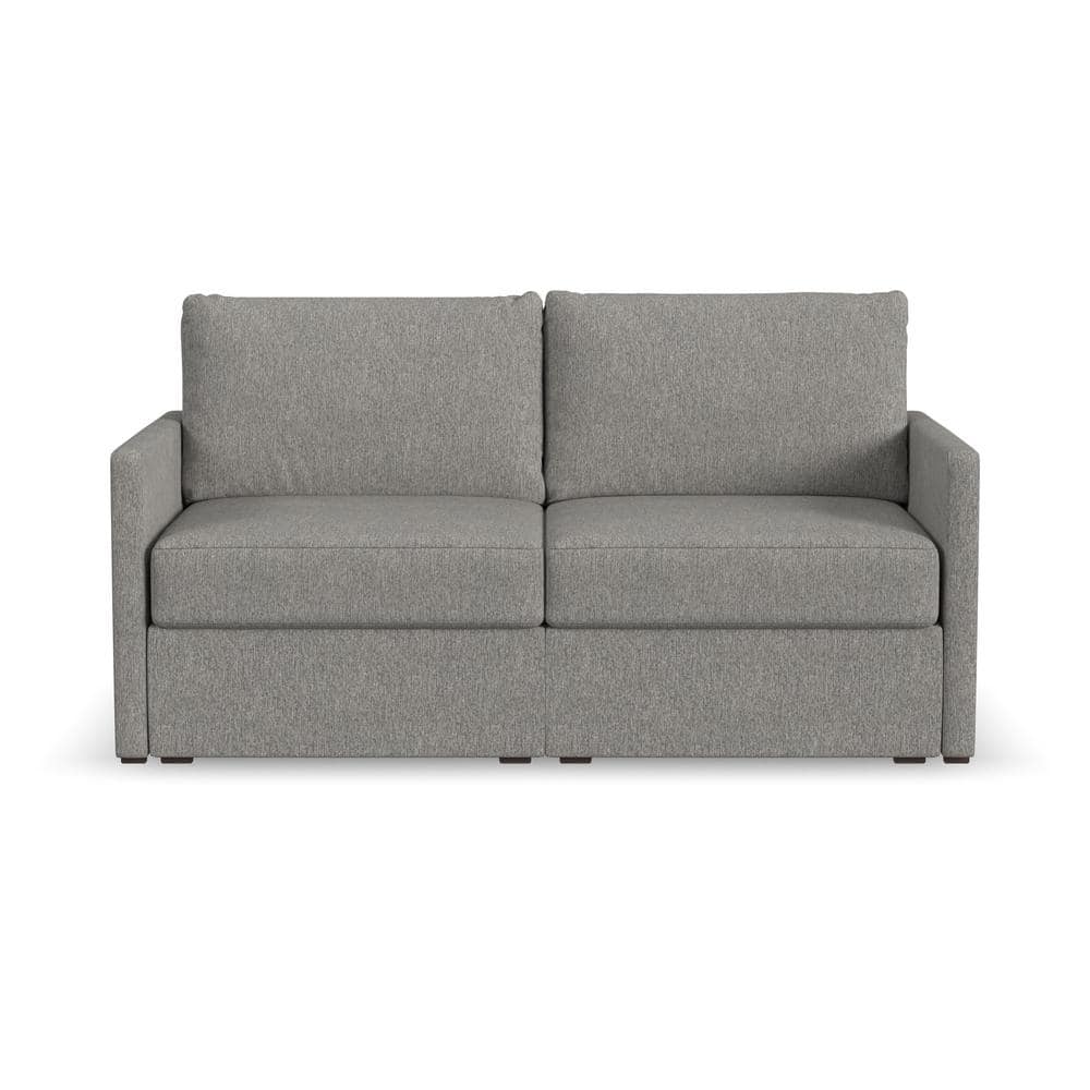 FLEXSTEEL Flex 68 in. W Pebble Dark Gray Polyester Performance Fabric Upholstered 2-Seater Loveseat -  902220N31302