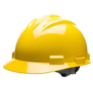 Yellow 4-Point Ratchet Suspension Cap Style Hard Hat