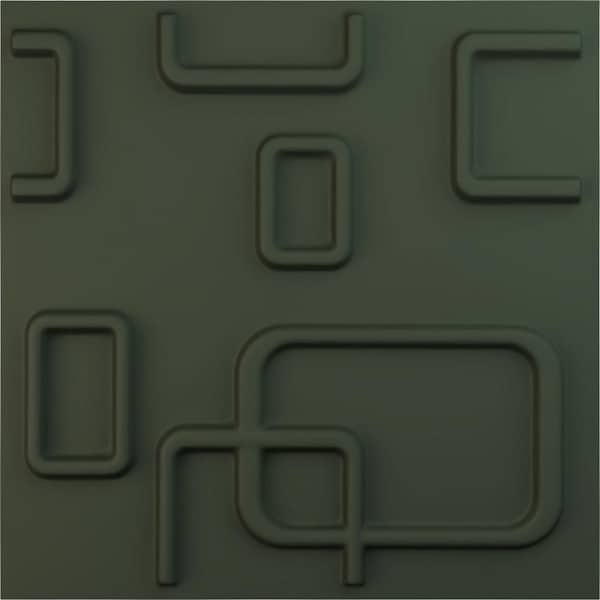 11-7/8 in. W x 11-7/8 in. H Oslo EnduraWall Decorative 3D Wall Panel, Satin Hunt Club Green (12-Pack for 11.76 Sq.Ft.)