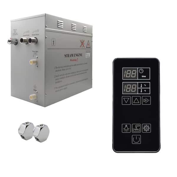 Superior SteamPoint 12kW Steam Bath Generator, Self-Draining with Digital Keypad in Black