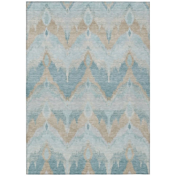 Chantille Machine Washable Indoor/Outdoor Abstract ACN2926 Sky 10 ft. x 14 ft. Area Rug