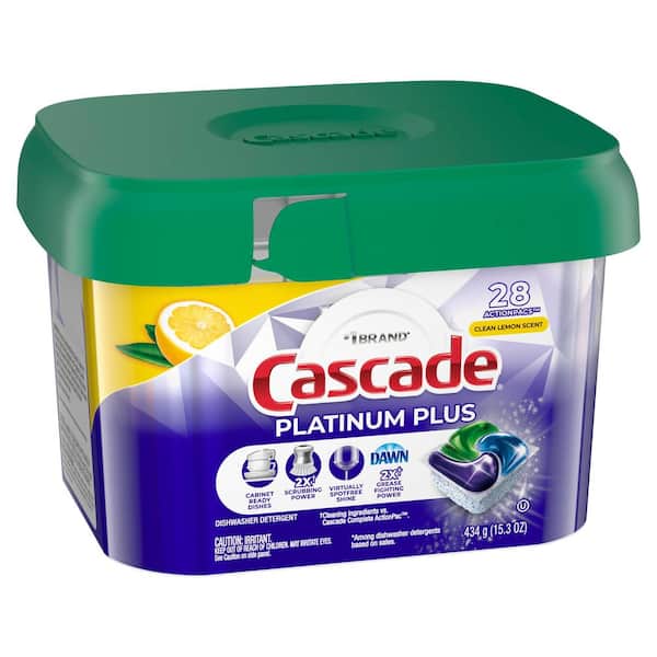 Cascade Platinum Plus Clean Lemon Scent Dishwasher Detergent Pods