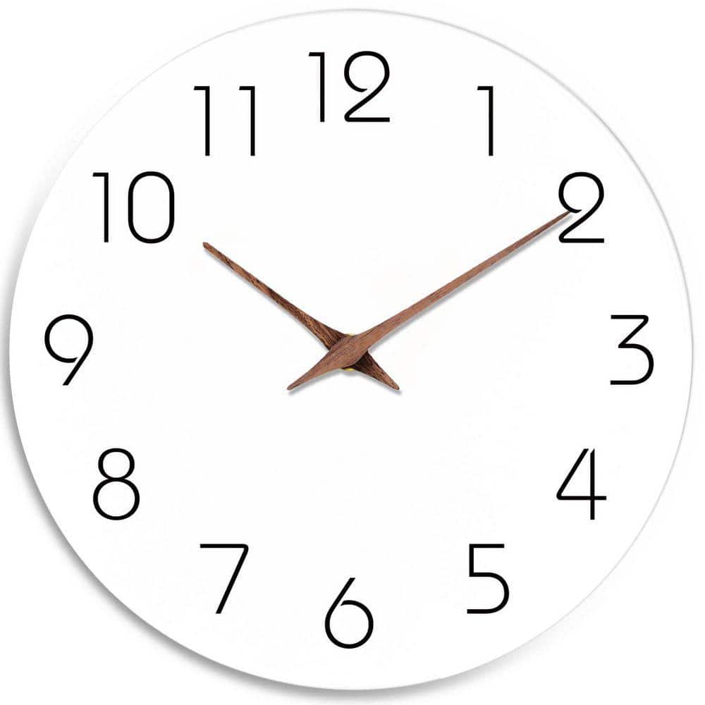 12 in x 12 in Wall Clock Silent Non Ticking Battery Operated