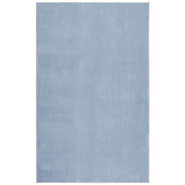 Loft Light Blue 8 ft. x 10 ft. Machine Washable Modern Solid Area Rug