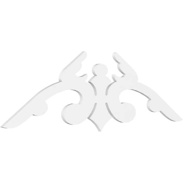 Ekena Millwork 1 in. x 72 in. x 24 in. (8/12) Pitch Milton Gable Pediment Architectural Grade PVC Moulding
