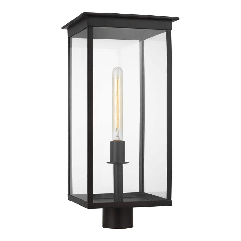 Heritage Copper 21.5" Outdoor Post Lantern with Clear Glass