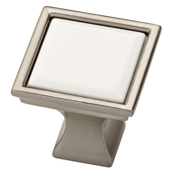 Liberty Liberty Vista 1-1/4 in. (32 mm) Satin Nickel and White Round Cabinet Knob