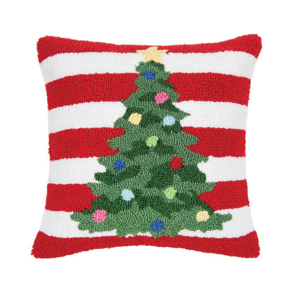 7ColorRoom 7colorroom 2pack green christmas pillow cover believe with  buffalo check tree rectangular/waist cushion cover farmhouse merry