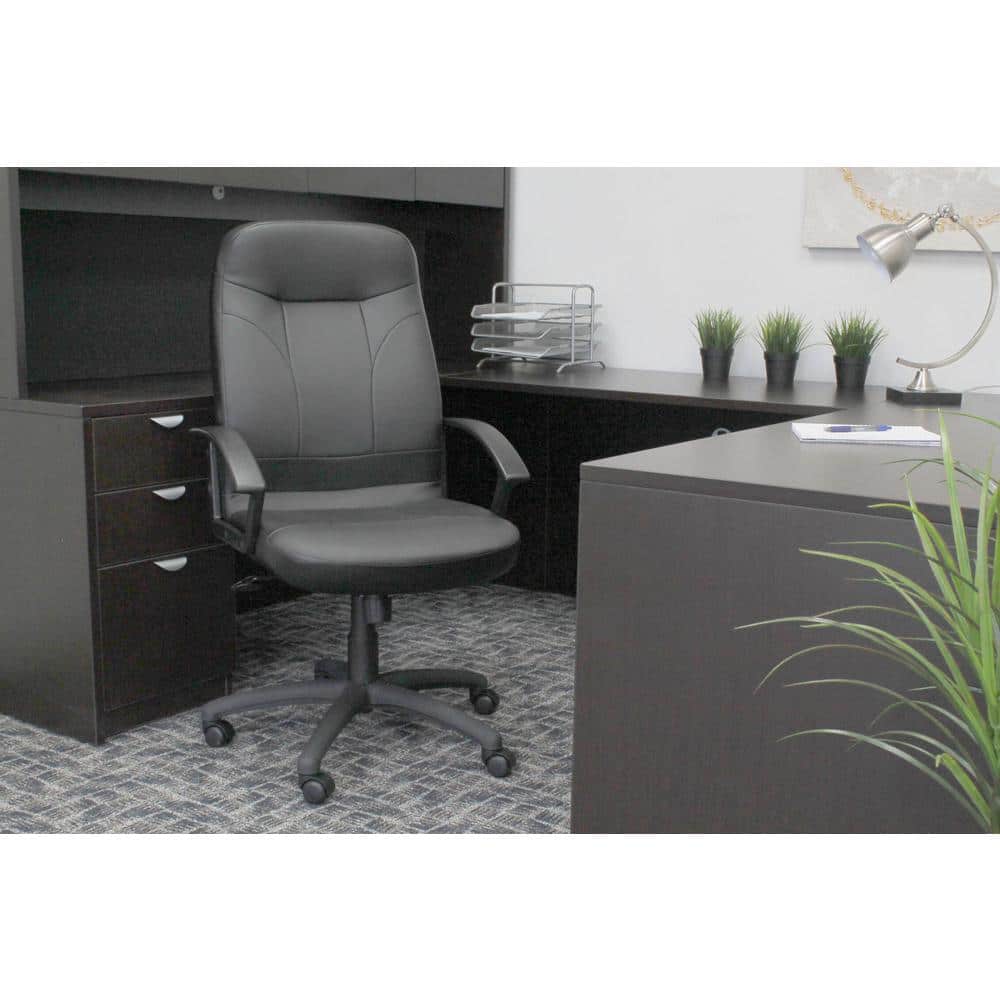 Black Leather High Back Executive Ergonomic Swivel Chair