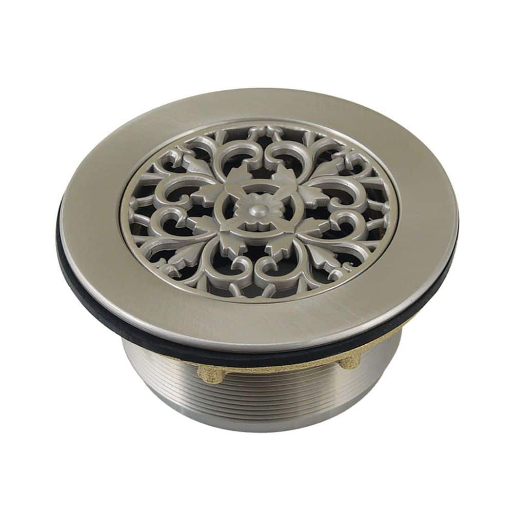 Watercourse 4.19 in. Brass Round Shower Drain with Flange in Brushed Nickel price history on PriceWatchPro
