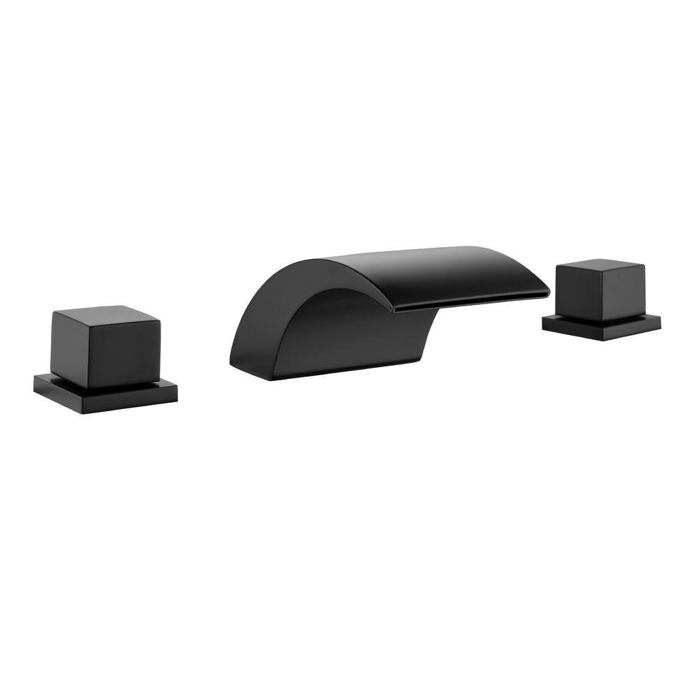 Modern 2-Handle Deck-Mount Roman Tub Faucet in Matte Black price history on PriceWatchPro