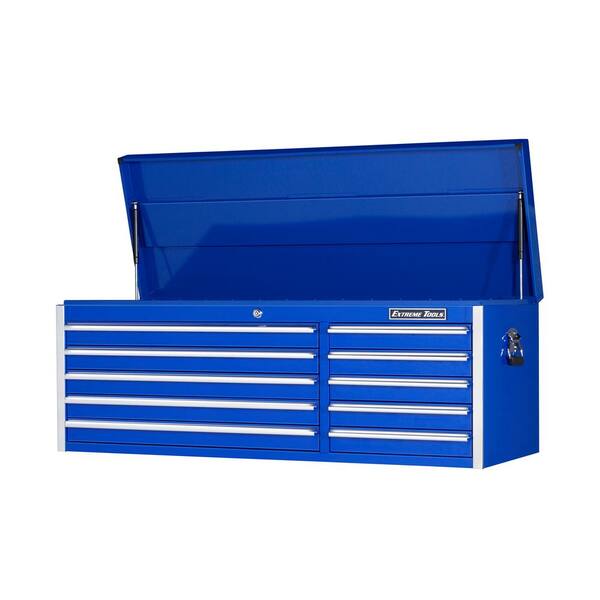 Extreme Tools EX Standard Series 56 in. 10-Drawer Top Chest, Blue