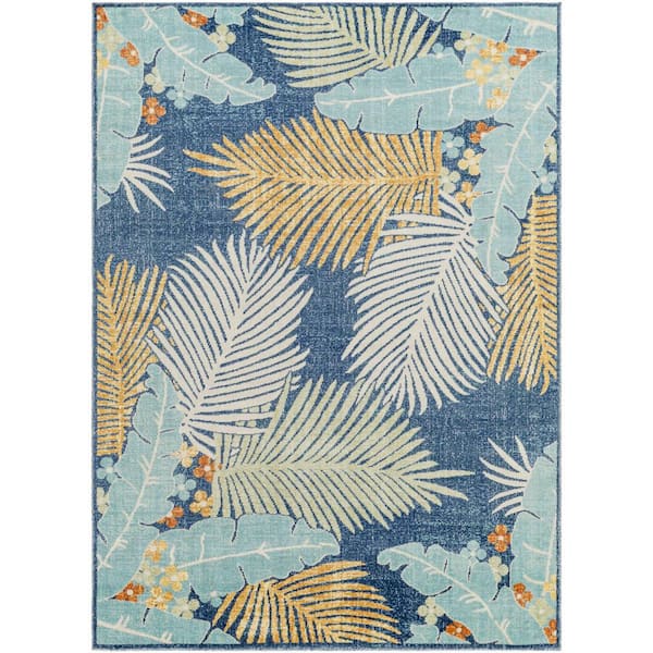Livabliss Malina Dark Blue/Multi 9 ft. x 12 ft. Indoor/Outdoor Area Rug