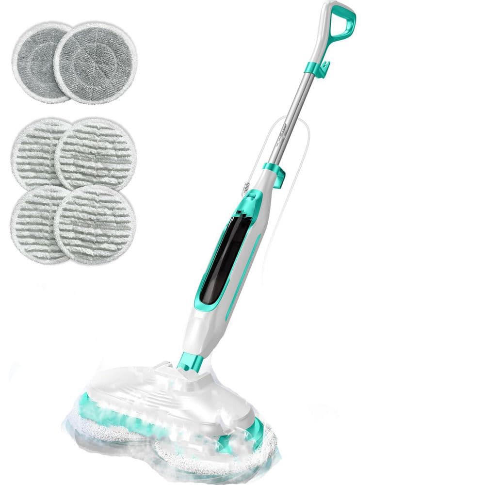 Commercial Corded Steam Mop for Sealed Hard Floors in White with Rotating Pads LED Headlights Swivel Steering price history on PriceWatchPro