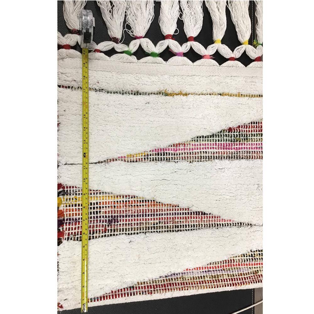 Boho Chindi Multicolor Woven Wall Hanging with Fringe