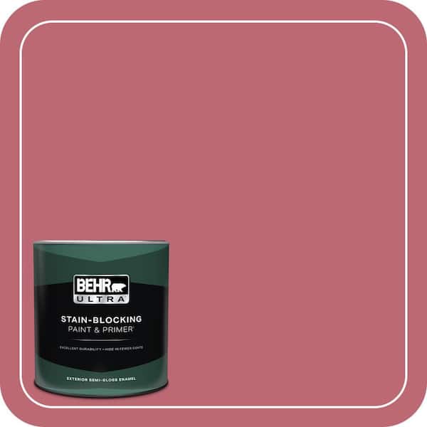 BEHR ULTRA 1 qt. #M140-5 Cherry Fizz Semi-Gloss Enamel Exterior Paint & Primer