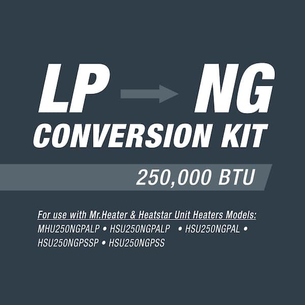 250,000 BTU LP to NG Conversion Kit