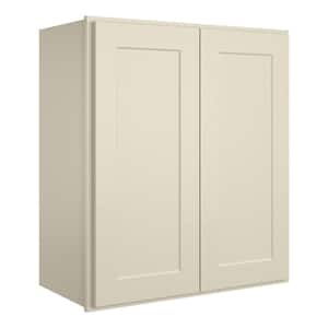 27-in W X 12-in D X 30-in H in Shaker Antique White Plywood Ready to Assemble Wall Kitchen Cabinet